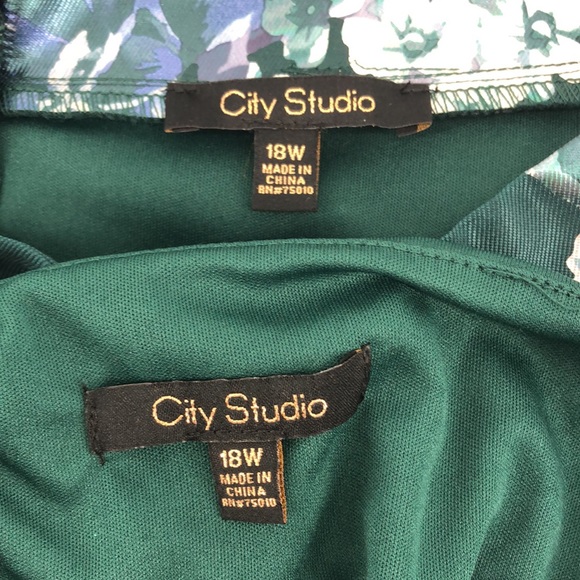 City Studio Emerald Green Embroidered Glitter Set - Picture 9 of 12
